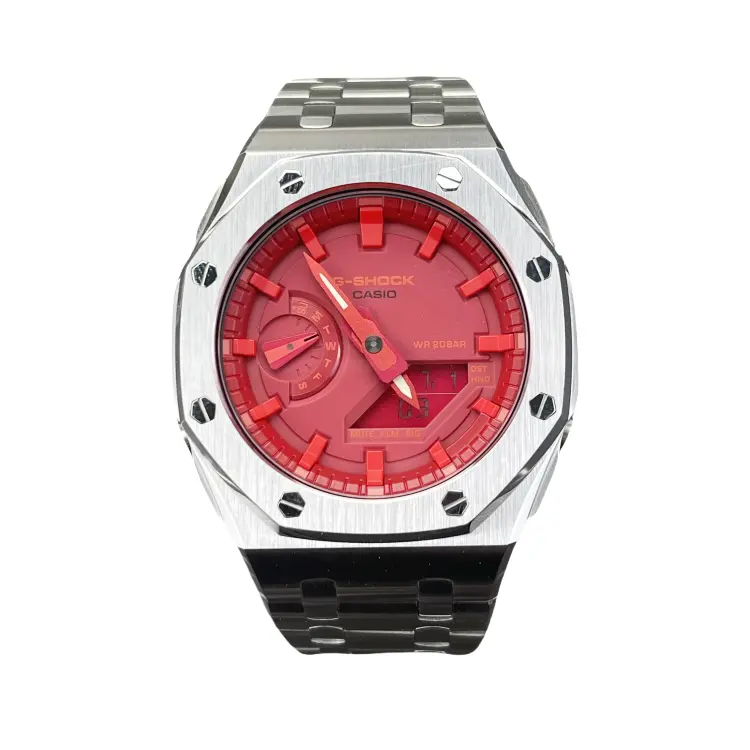 CASIO Retrofit Series Quartz Movement Stainless Steel Watchband Watch Men's Watches Red Watch Dial
CASIO Retrofit Series Quartz Movement Stainless Steel Watchband Watch Men's Watches Red Watch Dial