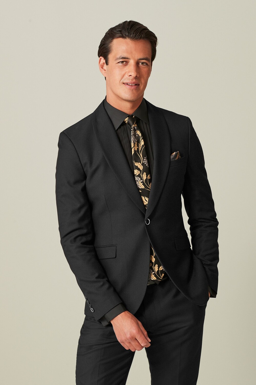 Фактурный пиджак-смокинг Next, черный
Фактурный пиджак-смокинг Next, черный