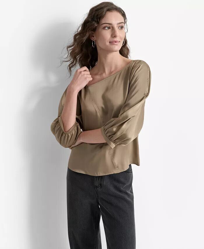 Женский топ с асимметричным вырезом и рукавами-фонариками 3/4 DKNY, коричневый/бежевый
Женский топ с асимметричным вырезом и рукавами-фонариками 3/4 DKNY, коричневый/бежевый