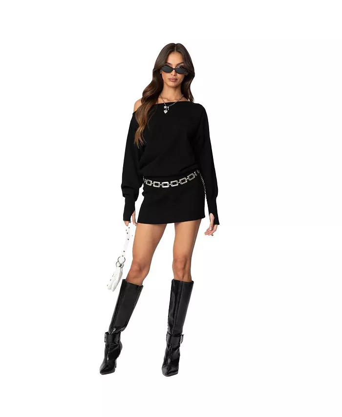 Женское трикотажное мини-платье Eve с открытыми плечами Edikted, черный
Женское трикотажное мини-платье Eve с открытыми плечами Edikted, черный