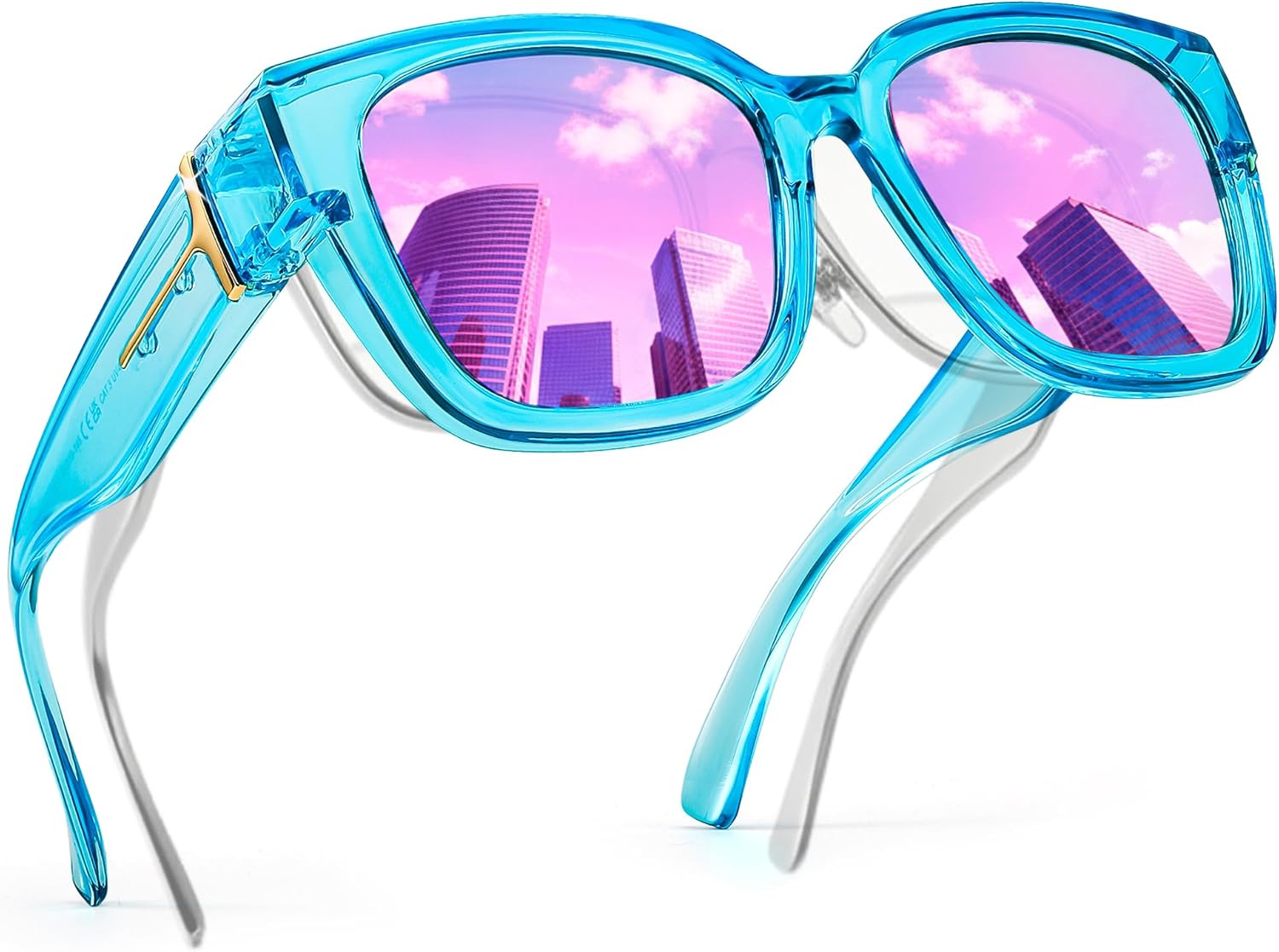 Солнцезащитные очки FancyPink Polarized Fit Over Glasses для женщин с защитой от УФ-излучения - зеркальные очки, модные большие квадратные солнцезащитные очки, A01-blue Frame Pink Lenses
Солнцезащитные очки FancyPink Polarized Fit Over Glasses для женщин с защитой от УФ-излучения - зеркальные очки, модные большие квадратные солнцезащитные очки, A01-blue Frame Pink Lenses