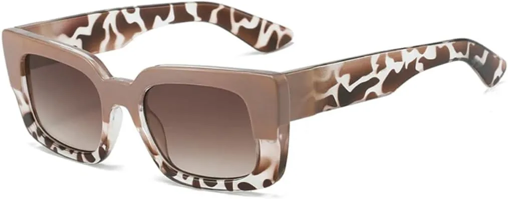 Квадратные солнцезащитные очки для женщин, двухцветные градиентные, защита от УФ-излучения UV400, ретро-панк, леопардовый принт UATXTAU, Khaki Pattern Tea
Квадратные солнцезащитные очки для женщин, двухцветные градиентные, защита от УФ-излучения UV400, ретро-панк, леопардовый принт UATXTAU, Khaki Pattern Tea