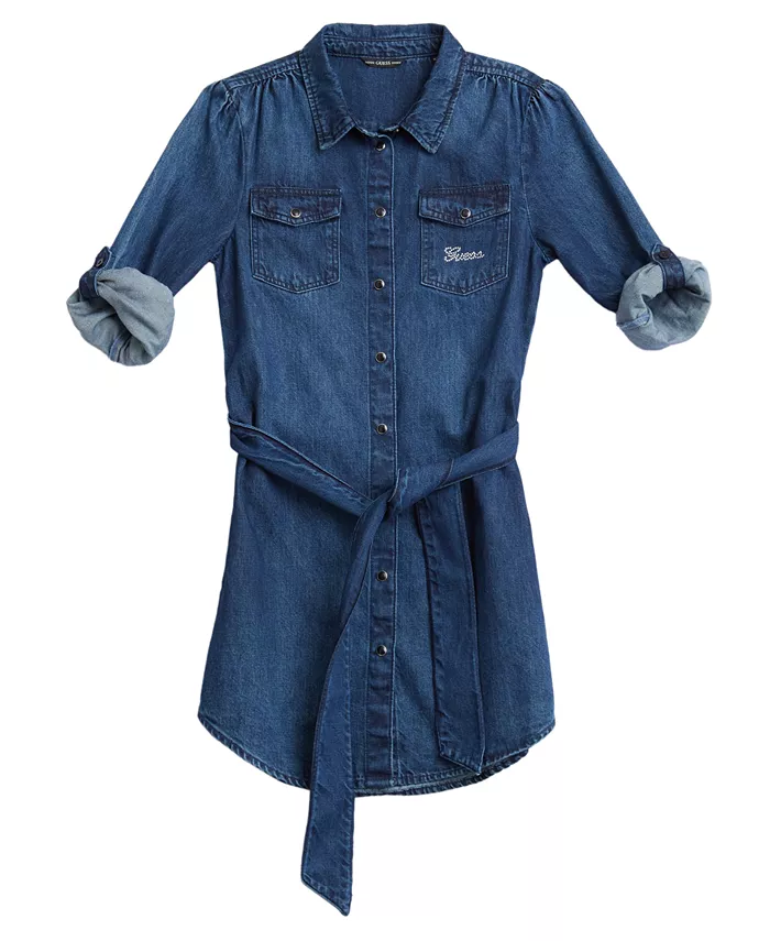 Джинсовое платье с длинными рукавами для больших девочек GUESS, синий
Джинсовое платье с длинными рукавами для больших девочек GUESS, синий