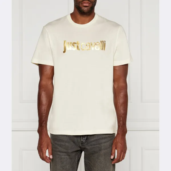 Футболка стандартного кроя Just Cavalli, экрю 
Футболка стандартного кроя Just Cavalli, экрю