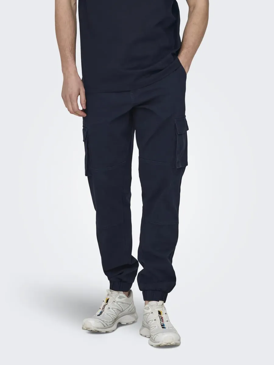 Брюки-карго ONLY & SONS "ONSCAM STAGE CARGO CUFF LIFE 6687 NOOS", цвет Dress Blues
Брюки-карго ONLY & SONS "ONSCAM STAGE CARGO CUFF LIFE 6687 NOOS", цвет Dress Blues