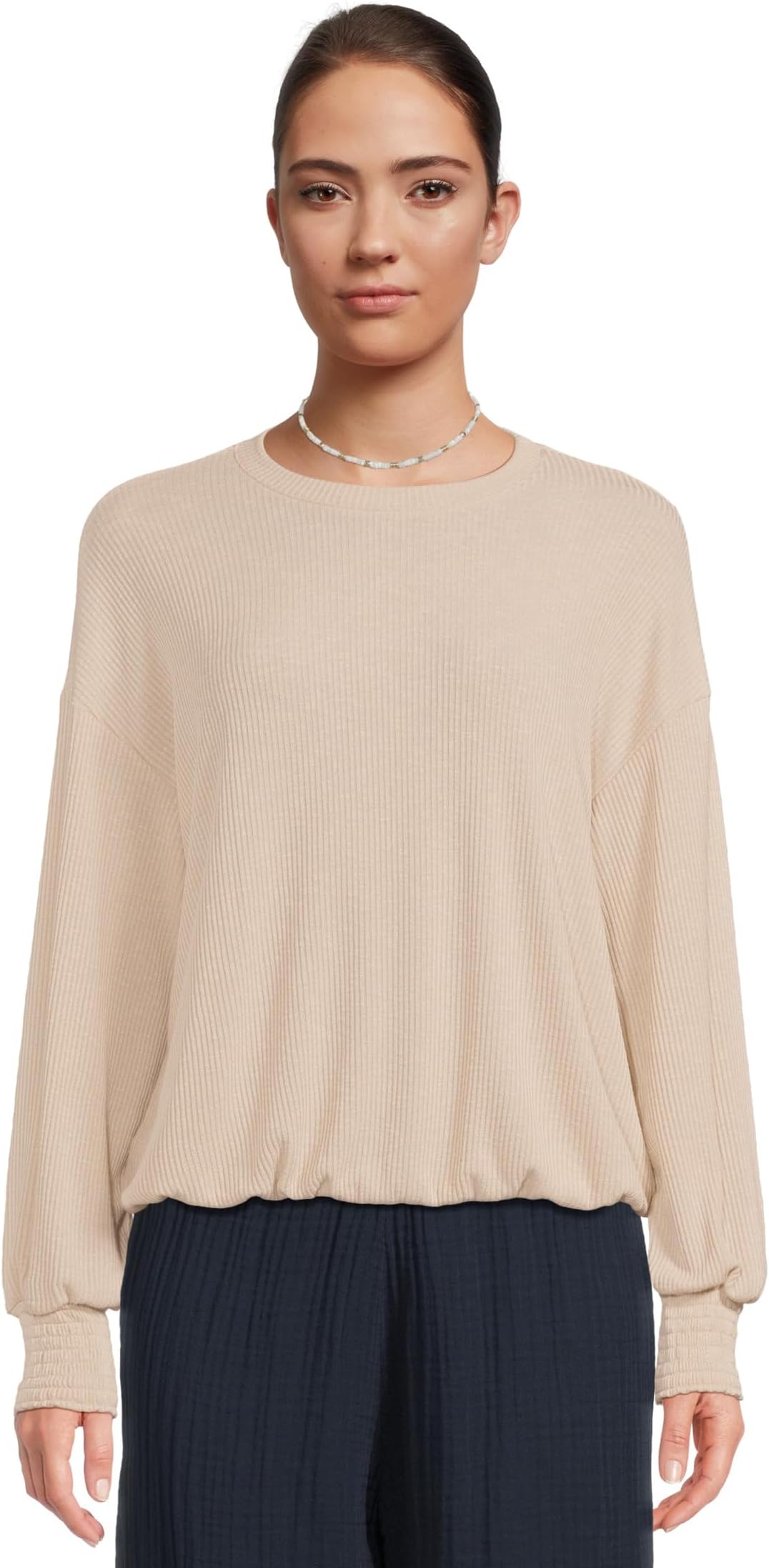 Женская толстовка Tia с круглым вырезом в рубчик и присборенными манжетами Michael Stars, Cement
Женская толстовка Tia с круглым вырезом в рубчик и присборенными манжетами Michael Stars, Cement