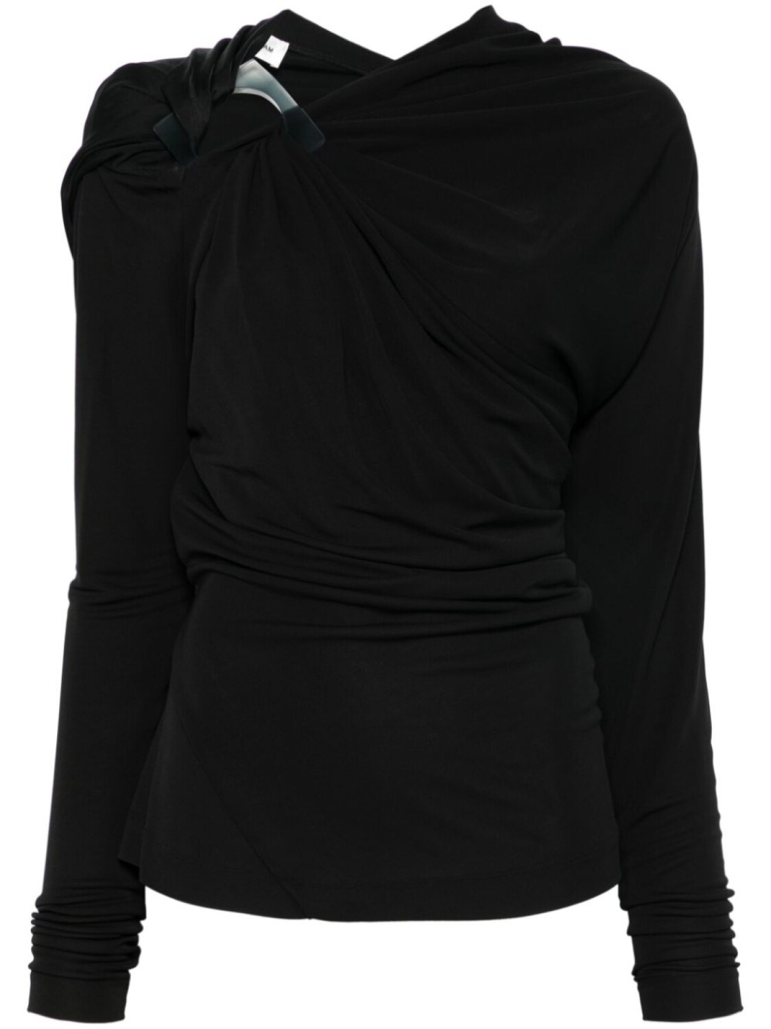 Драпированный топ с длинными рукавами Victoria Beckham, черный
Драпированный топ с длинными рукавами Victoria Beckham, черный