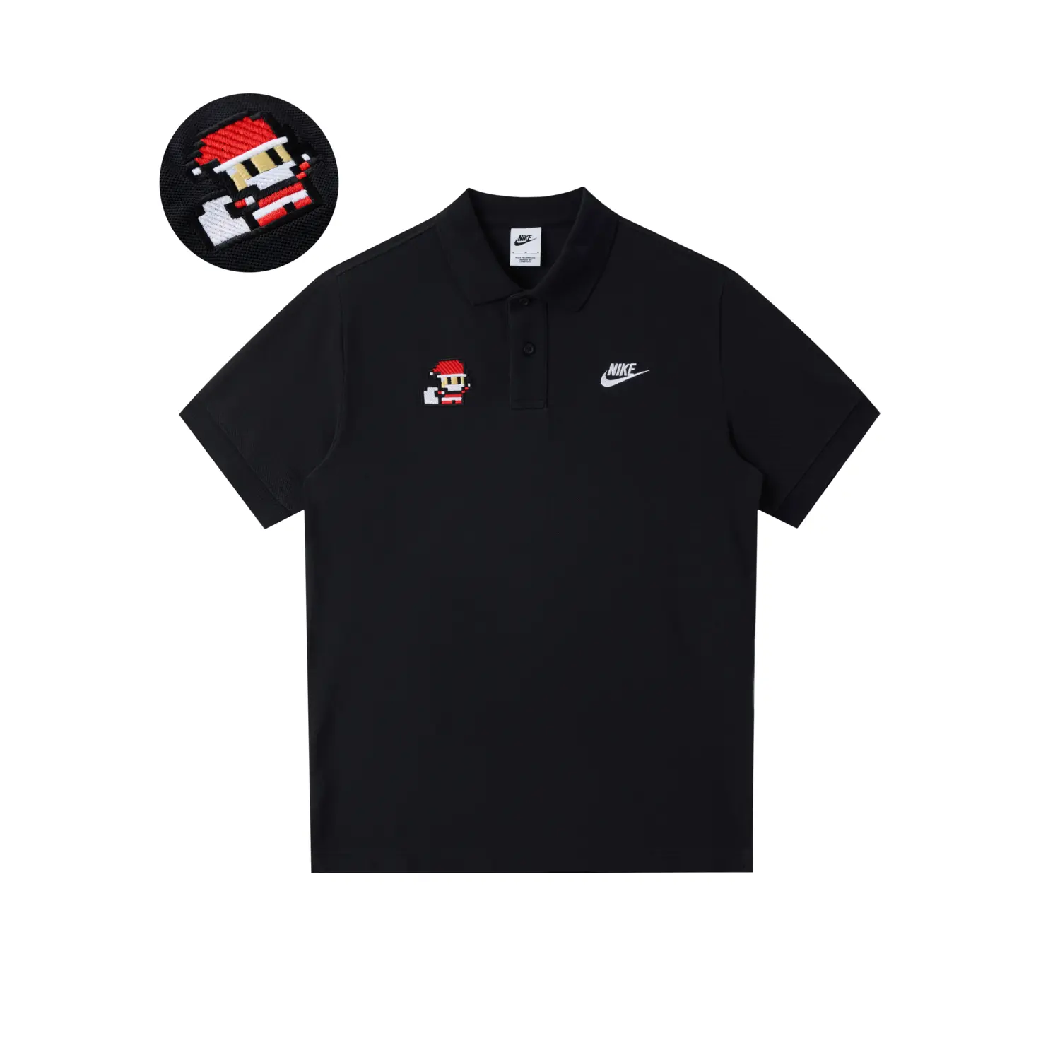 Рубашка поло унисекс черная Nike, черный
Рубашка поло унисекс черная Nike, черный