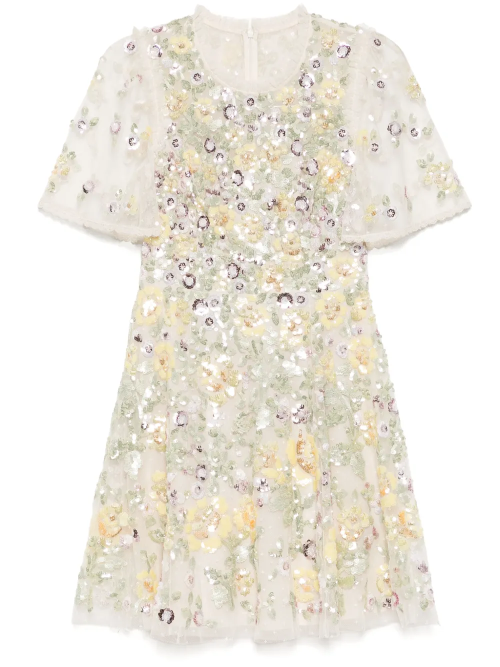 Платье мини Elina с короткими рукавами Needle & Thread, нейтральный 
Платье мини Elina с короткими рукавами Needle & Thread, нейтральный