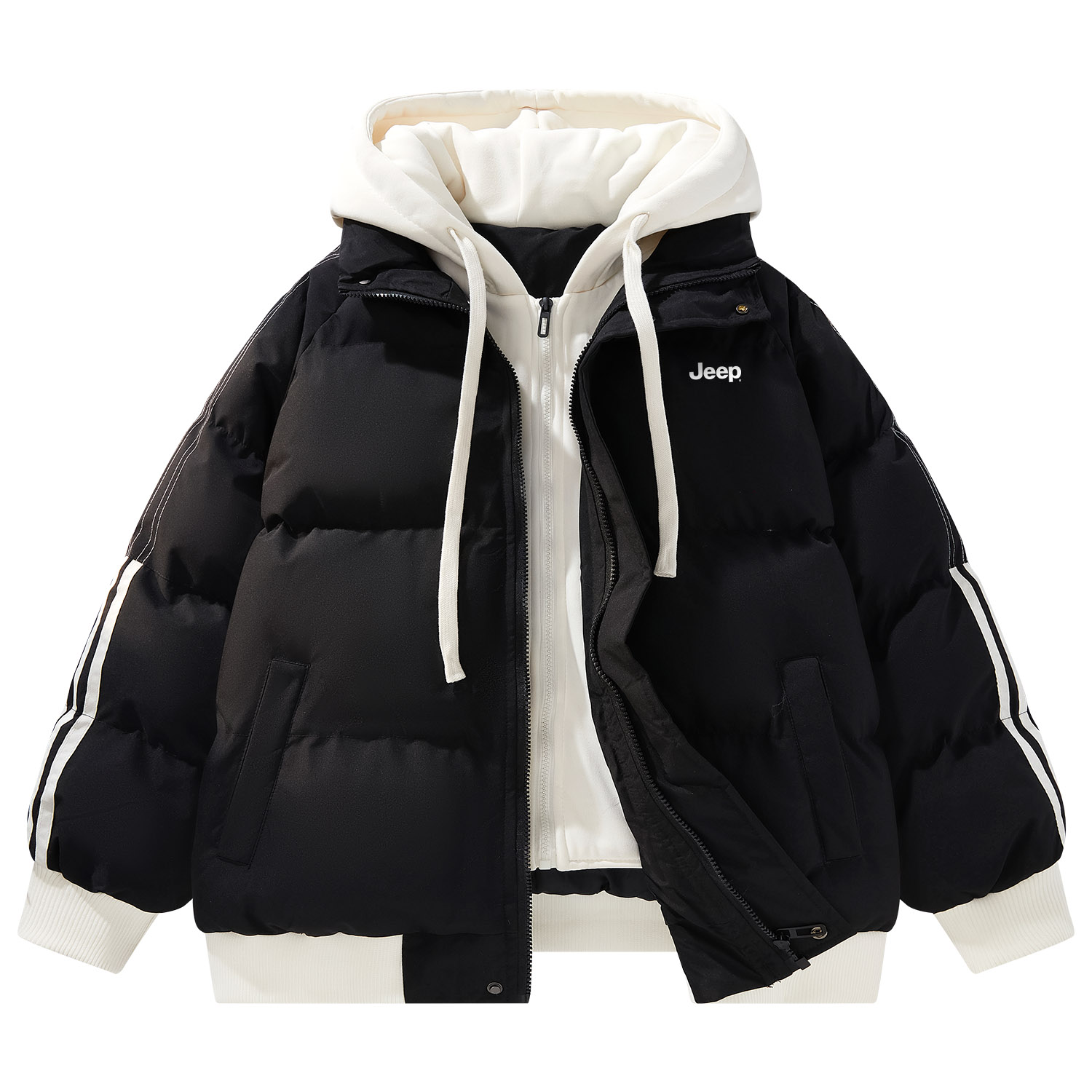 Пуховик Unisex с капюшоном утепленный Jeep, черный
Пуховик Unisex с капюшоном утепленный Jeep, черный