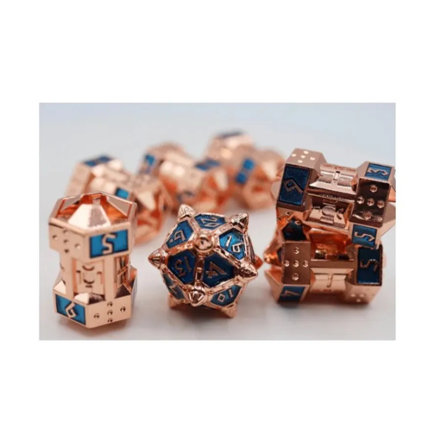 Набор кубиков CCG — пространство с медной подсветкой (7), Dice Sets - Metal CCG Dice 51 
Набор кубиков CCG — пространство с медной подсветкой (7), Dice Sets - Metal CCG Dice 51