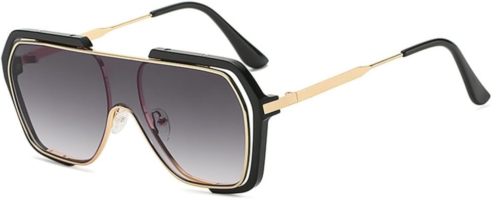 Солнцезащитные очки MUTYNE Oversized One Piece для женщин и мужчин, модные винтажные очки, квадратные солнцезащитные очки из металла с защитой от УФ-излучения UV400, Black-gray
Солнцезащитные очки MUTYNE Oversized One Piece для женщин и мужчин, модные винтажные очки, квадратные солнцезащитные очки из металла с защитой от УФ-излучения UV400, Black-gray