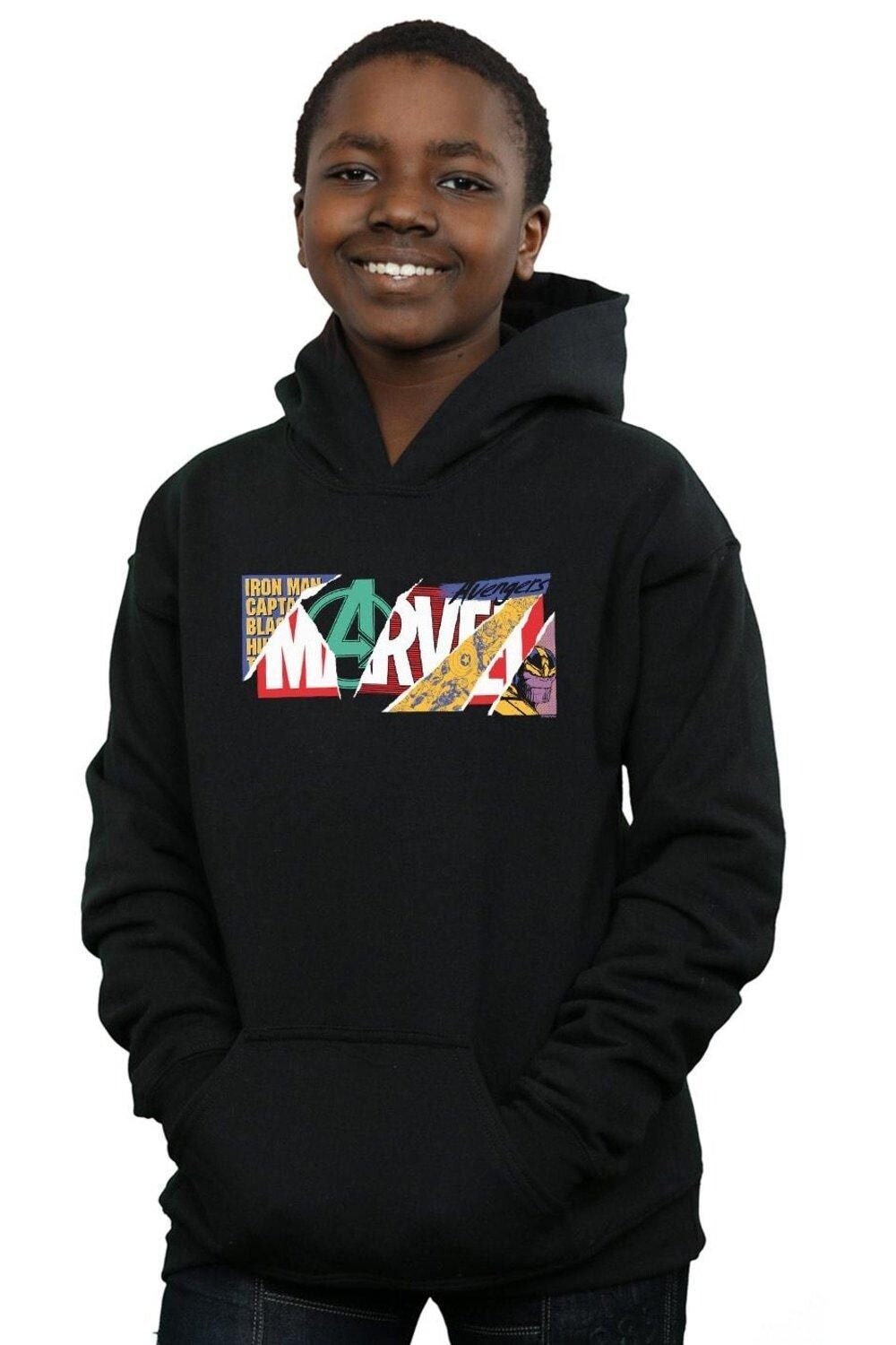 Толстовка с логотипом и коллажем Marvel, черный
Толстовка с логотипом и коллажем Marvel, черный
