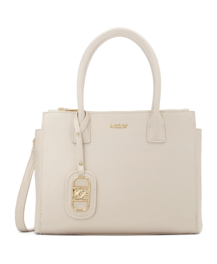 Элегантная кожаная сумка с ручками Kazar, бежевый
Элегантная кожаная сумка с ручками Kazar, бежевый