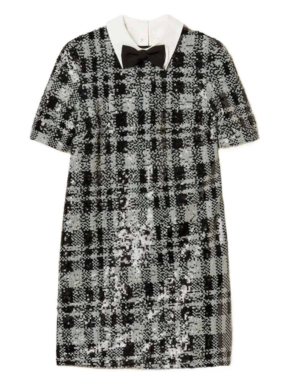 Мини-платье в клетку с пайетками Twinset, черный
Мини-платье в клетку с пайетками Twinset, черный