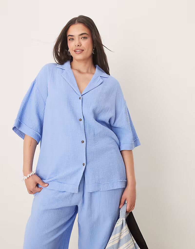 Рубашка-косичка Curve синего цвета Asos Design
Рубашка-косичка Curve синего цвета Asos Design