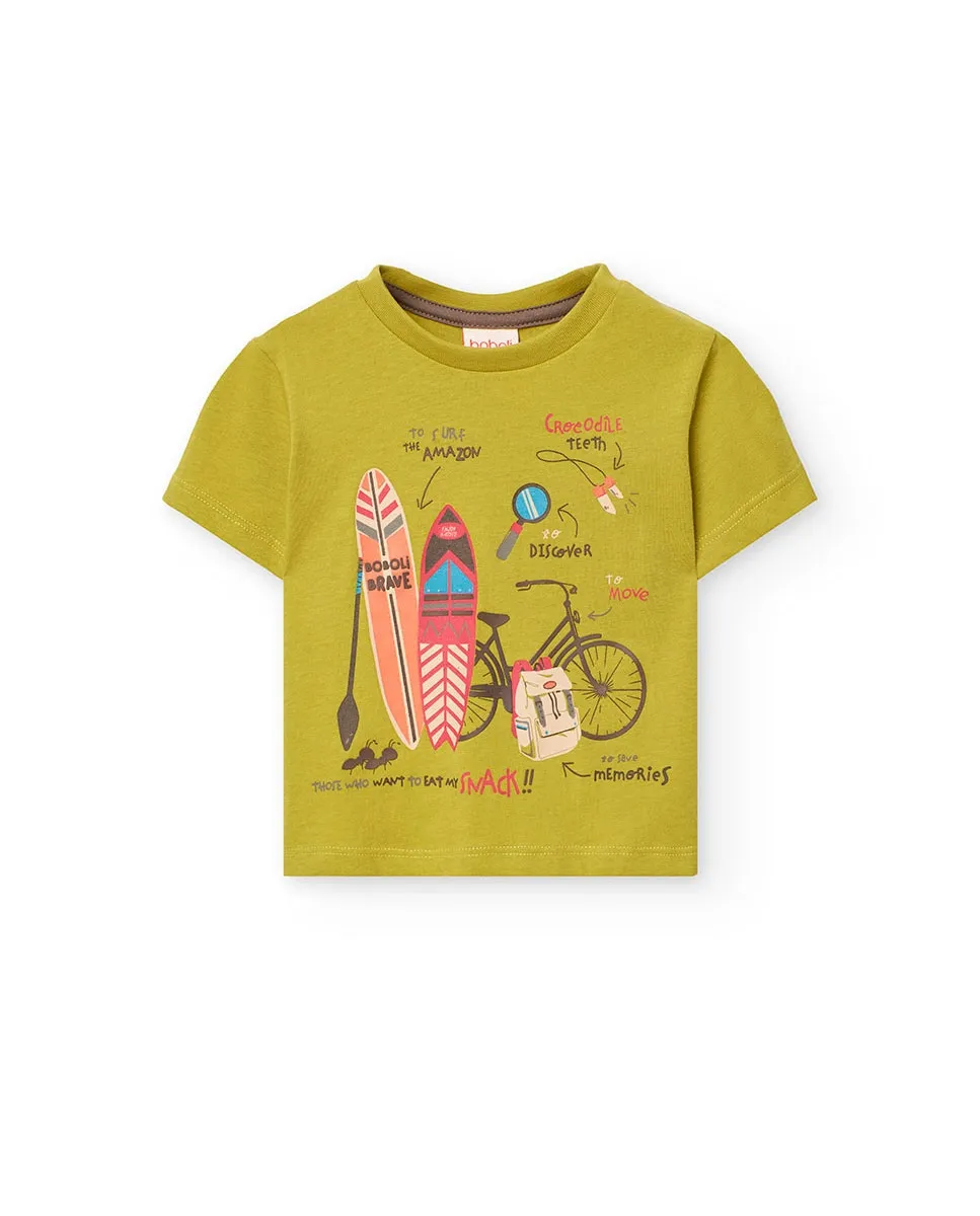 Футболка с короткими рукавами и круглым вырезом для мальчика Boboli, зеленый
Футболка с короткими рукавами и круглым вырезом для мальчика Boboli, зеленый