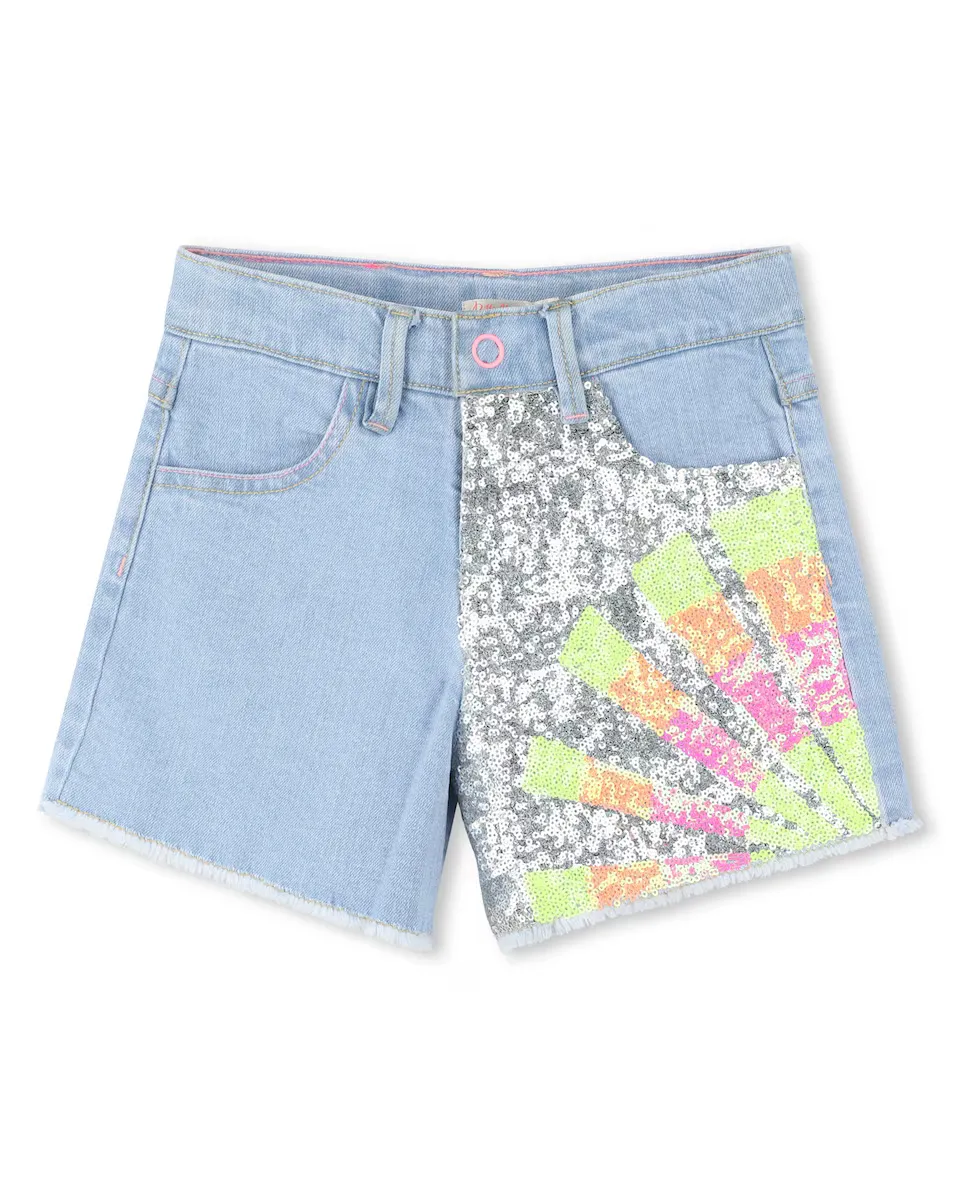 Джинсовые шорты для девочек с потертым подолом Billieblush, голубой
Джинсовые шорты для девочек с потертым подолом Billieblush, голубой