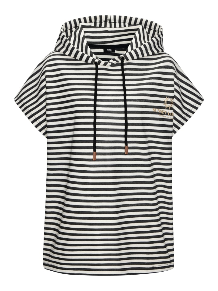 H.I.S Черная полосатая рубашка с капюшоном
H.I.S Черная полосатая рубашка с капюшоном