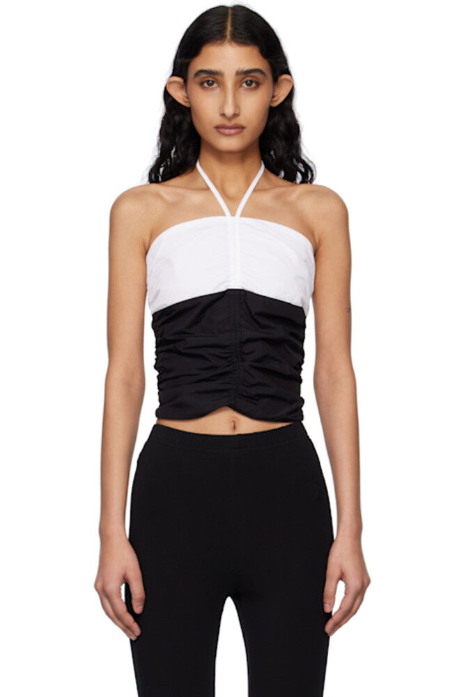 Черный и кремовый топ с халтером и сборками Kijun
Черный и кремовый топ с халтером и сборками Kijun