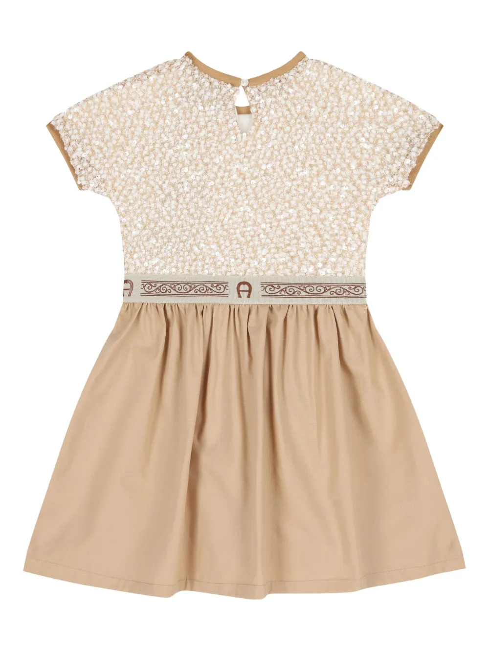 Трикотажное платье, украшенное пайетками Aigner Kids, коричневый
Трикотажное платье, украшенное пайетками Aigner Kids, коричневый