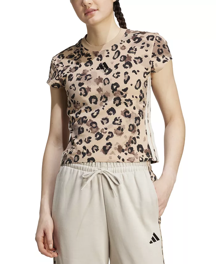 Женская облегающая футболка с леопардовым принтом adidas, мультиколор
Женская облегающая футболка с леопардовым принтом adidas, мультиколор