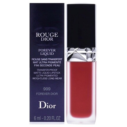Christian Dior Rouge Dior Forever Liquid Matte 999 Forever Dior Губная помада для женщин 0,2 унции 
Christian Dior Rouge Dior Forever Liquid Matte 999 Forever Dior Губная помада для женщин 0,2 унции