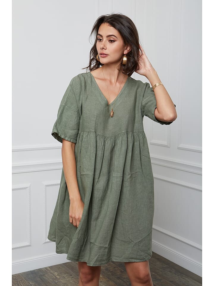 Короткое платье La Compagnie Du Lin Leinen Etsy, хаки
Короткое платье La Compagnie Du Lin Leinen Etsy, хаки