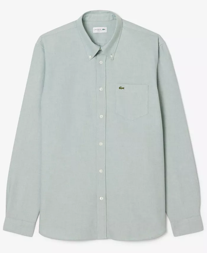 Мужская тканая рубашка Оксфорд с длинным рукавом и застежкой на пуговицы Lacoste, зеленый
Мужская тканая рубашка Оксфорд с длинным рукавом и застежкой на пуговицы Lacoste, зеленый