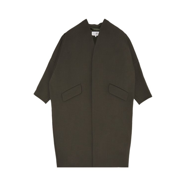 Пальто MM6 Maison Margiela Tecnho Wool Coat, хаки 
Пальто MM6 Maison Margiela Tecnho Wool Coat, хаки