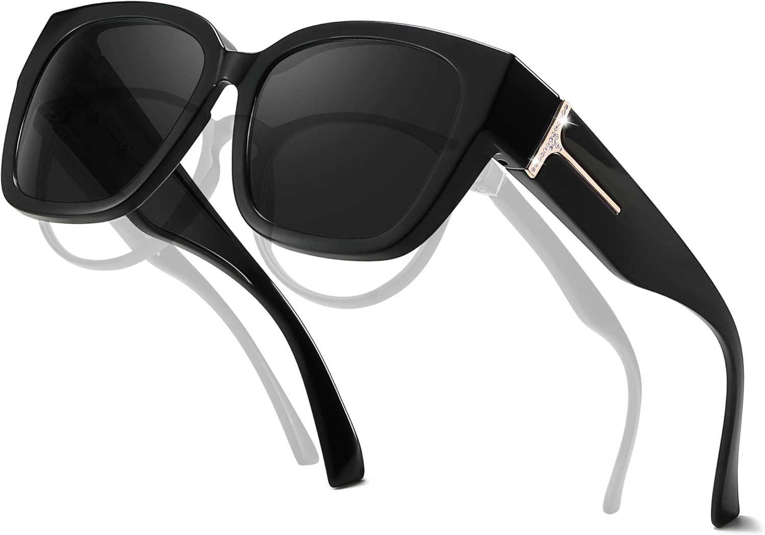 Поляризованные солнцезащитные очки Xfeel для ношения поверх очков с диоптриями, для женщин и мужчин, увеличенного размера, для вождения, с защитой от УФ-излучения UV400, A01- Black
Поляризованные солнцезащитные очки Xfeel для ношения поверх очков с диоптриями, для женщин и мужчин, увеличенного размера, для вождения, с защитой от УФ-излучения UV400, A01- Black