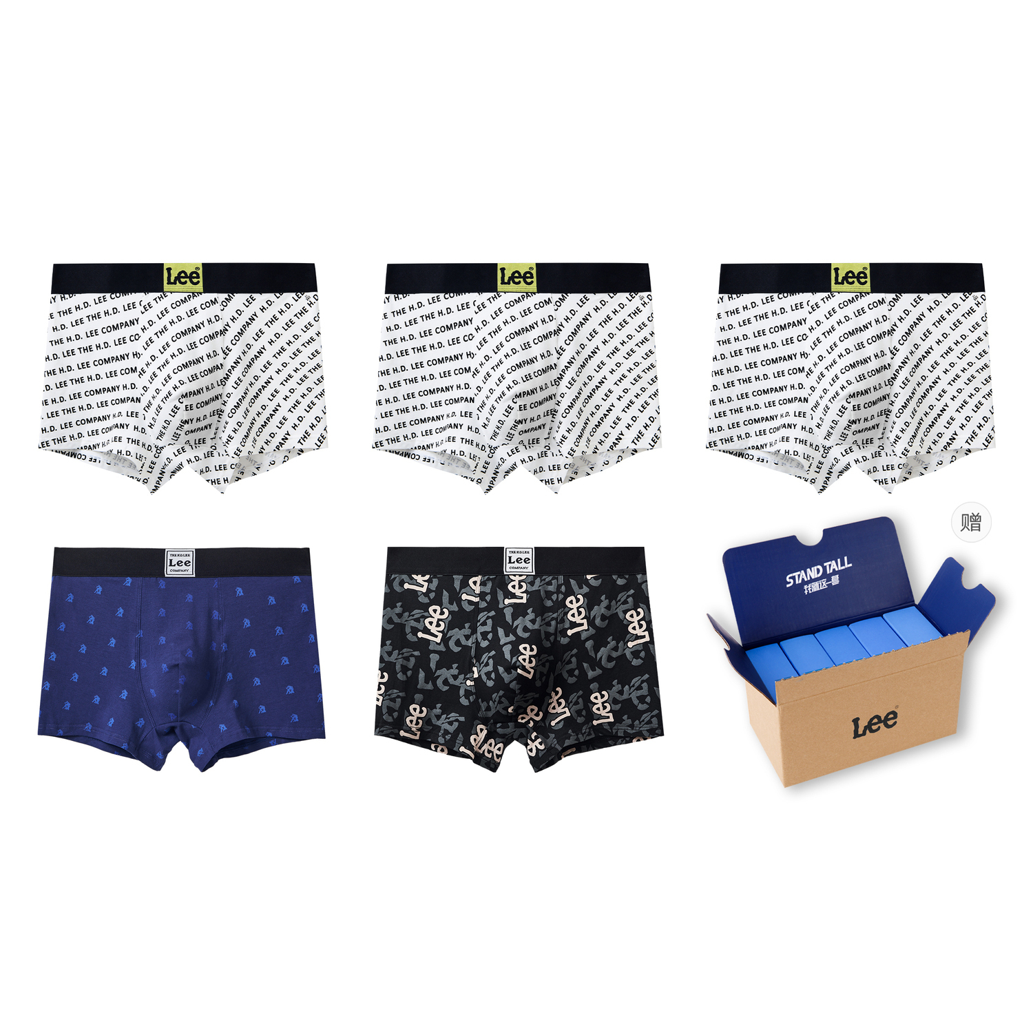 Lee Подарочный набор мужского белья 5 пар
Lee Подарочный набор мужского белья 5 пар