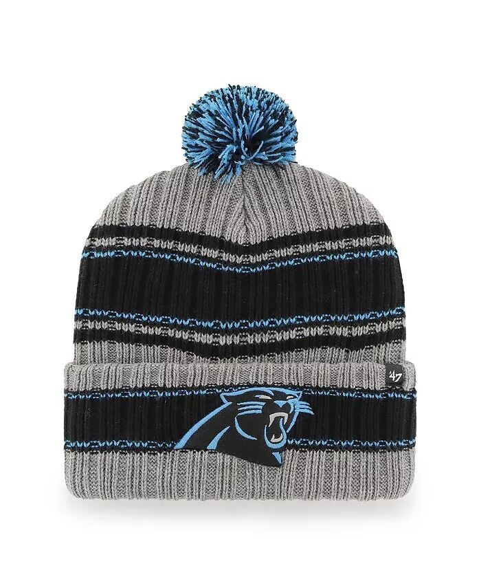 Мужская графитовая вязаная шапка Carolina Panthers Rexford с манжетами и помпоном '47 Brand, серый
Мужская графитовая вязаная шапка Carolina Panthers Rexford с манжетами и помпоном '47 Brand, серый