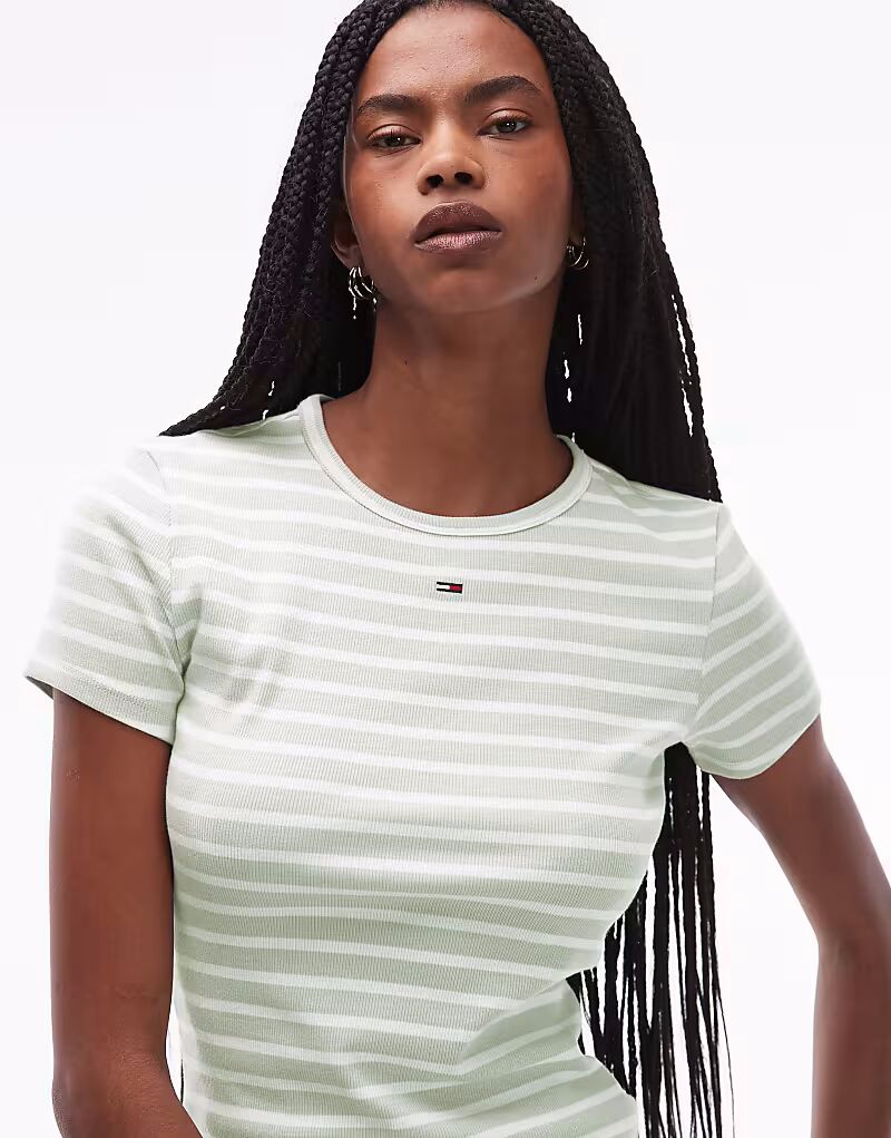 Футболка с короткими рукавами и логотипом в зеленую полоску Tommy Jeans, Зеленый, Футболка с короткими рукавами и логотипом в зеленую полоску Tommy Jeans
Футболка с короткими рукавами и логотипом в зеленую полоску Tommy Jeans, Зеленый, Футболка с короткими рукавами и логотипом в зеленую полоску Tommy Jeans