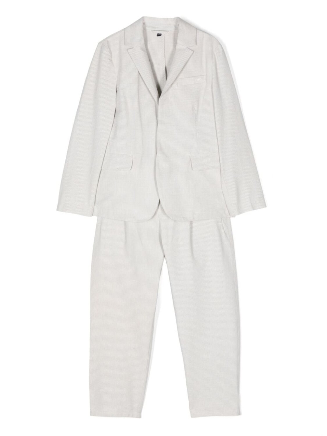 Emporio Armani Kids полосатая рубашка из сирсакера, серый
Emporio Armani Kids полосатая рубашка из сирсакера, серый