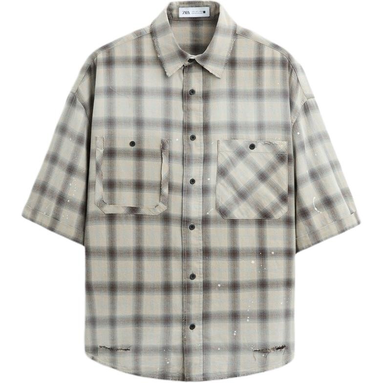 Рубашка мужская средне-серая Zara, серый
Рубашка мужская средне-серая Zara, серый