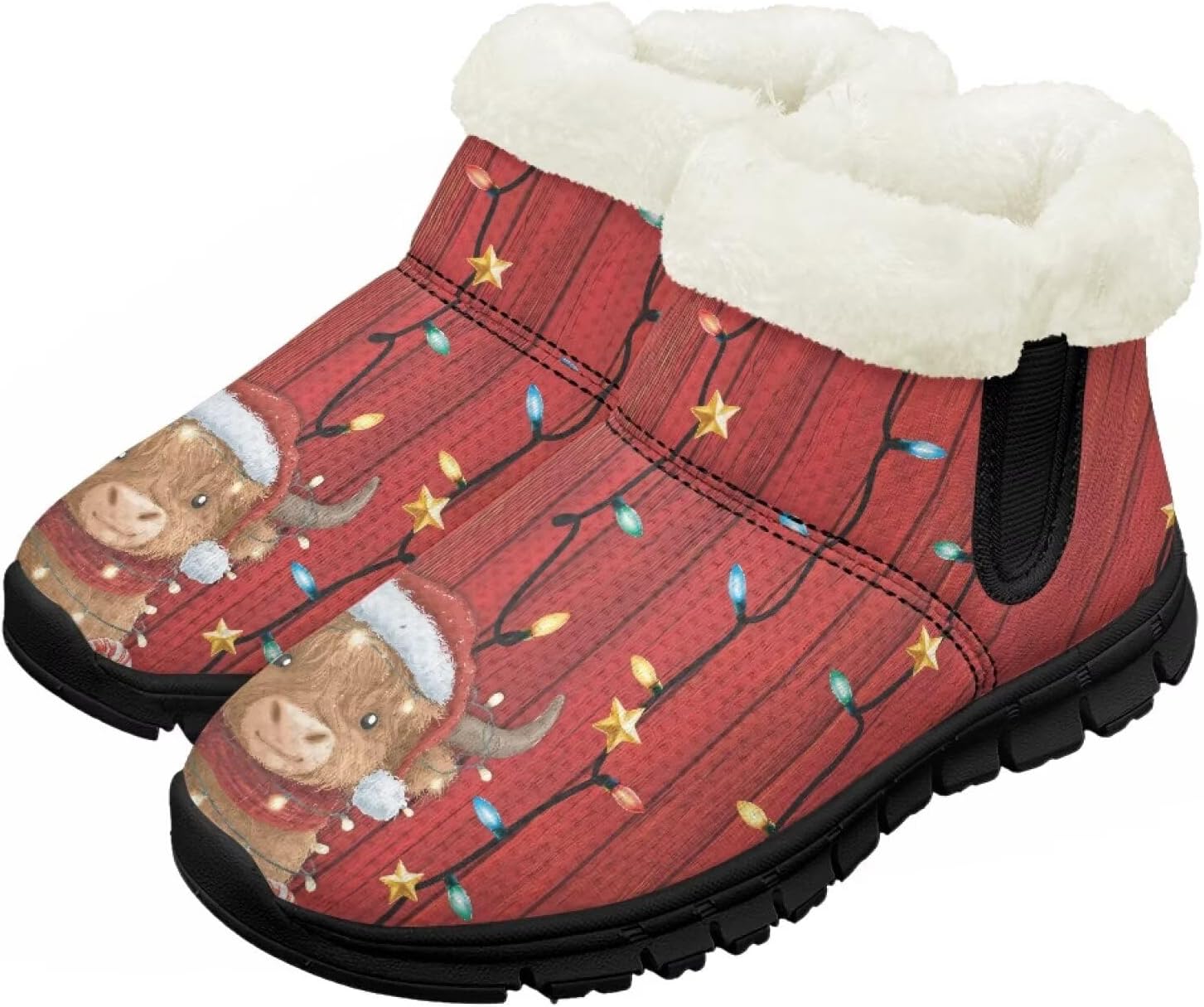 Зимние детские ботинки Chririnla для мальчиков и девочек, с теплой подкладкой из искусственного меха, короткие ботильоны, противоскользящие, для малышей и детей постарше, Christmas Highland Cow
Зимние детские ботинки Chririnla для мальчиков и девочек, с теплой подкладкой из искусственного меха, короткие ботильоны, противоскользящие, для малышей и детей постарше, Christmas Highland Cow