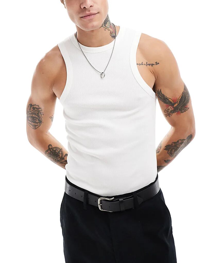 Майка-гонщик ASOS DESIGN Essentials, облегающий фигуру, в белый рубчик
Майка-гонщик ASOS DESIGN Essentials, облегающий фигуру, в белый рубчик