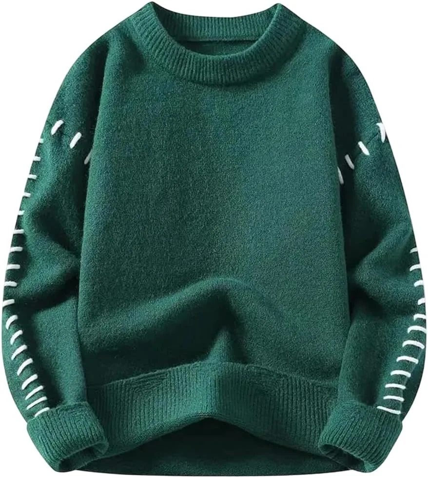 Мужской свитер свободного кроя из грубой пряжи
Мужской свитер свободного кроя из грубой пряжи