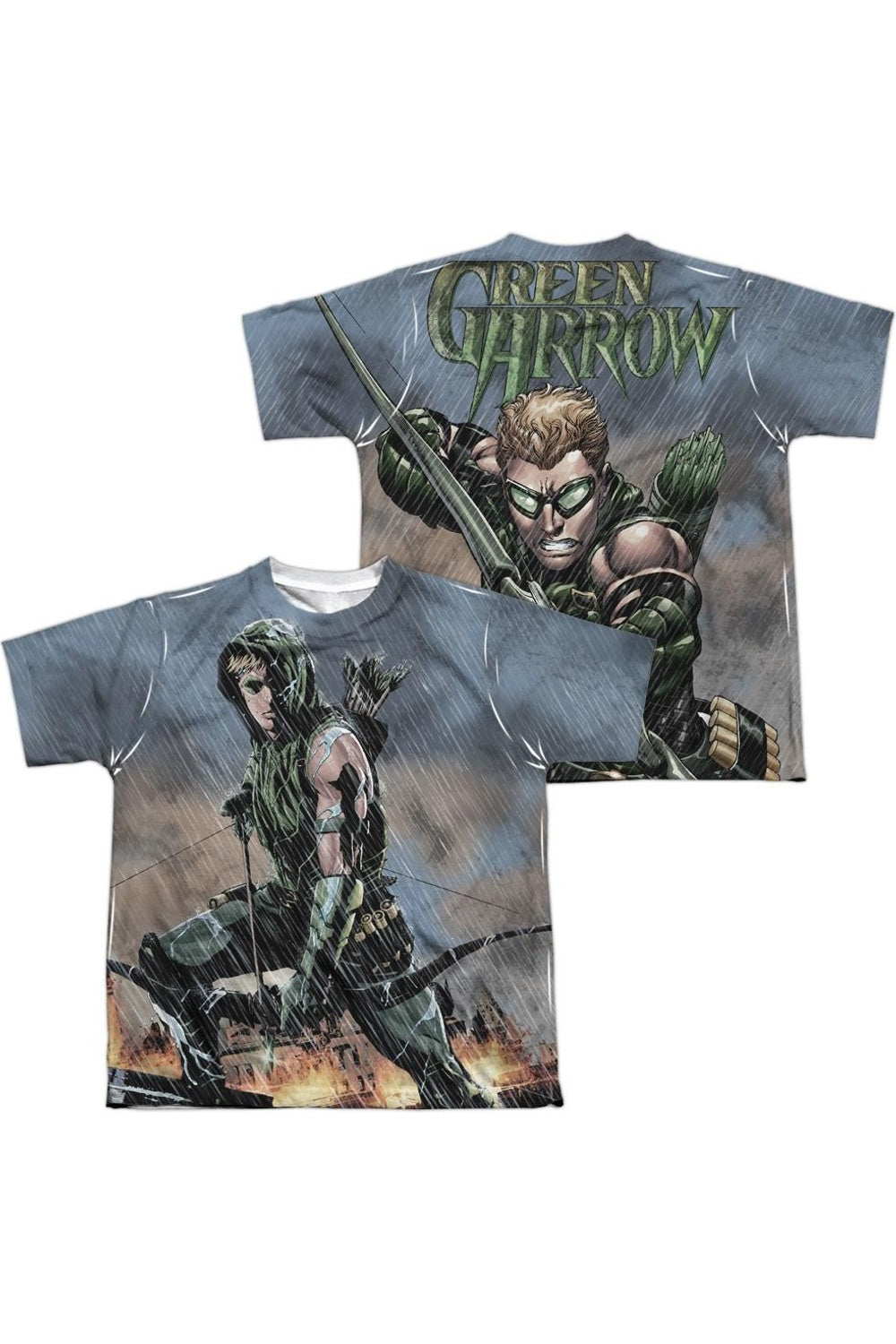 Футболка с коротким рукавом для подростков Justice League of America с принтом спереди и сзади Gildan, белый 
Футболка с коротким рукавом для подростков Justice League of America с принтом спереди и сзади Gildan, белый