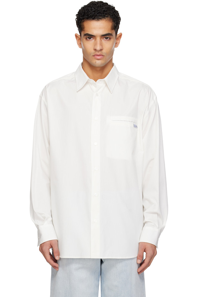 Mm6 Maison Margiela Белая хлопковая рубашка
Mm6 Maison Margiela Белая хлопковая рубашка