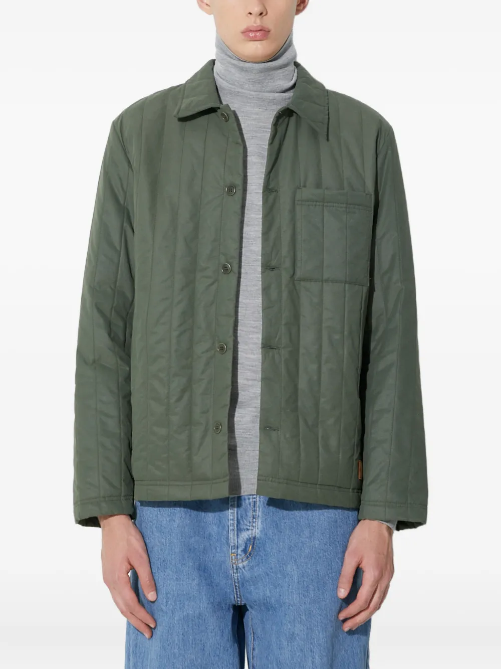 Стеганая куртка с панелями A.P.C., зеленый
Стеганая куртка с панелями A.P.C., зеленый