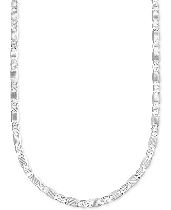 Мужское текстурированное ожерелье из смешанной цепочки Mariner Link длиной 22 дюйма из 14 позолоченных серебряных бусин Italian Silver, silver
Мужское текстурированное ожерелье из смешанной цепочки Mariner Link длиной 22 дюйма из 14 позолоченных серебряных бусин Italian Silver, silver