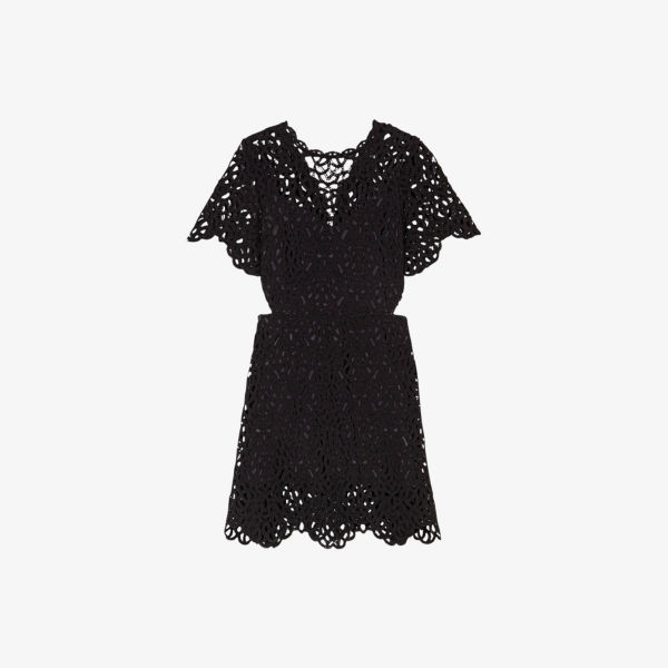 Платье мини Maje с кружевными вырезами и короткими рукавами, мультиколор
Платье мини Maje с кружевными вырезами и короткими рукавами, мультиколор