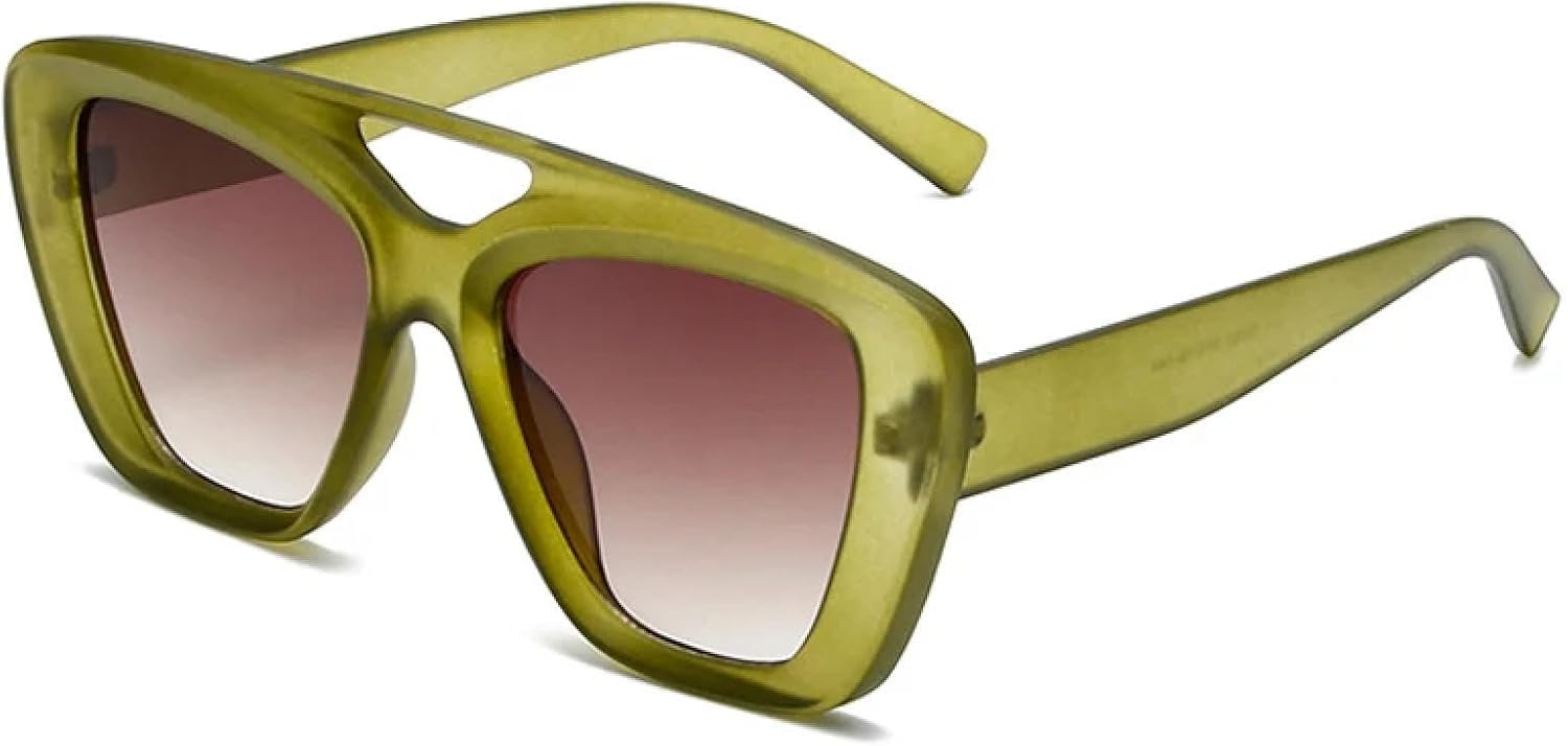 Ретро солнцезащитные очки с двойной перемычкой для женщин, модные градиентные очки с защитой от УФ-излучения UV400 для мужчин, матовые, конфетного цвета VFDHN, Matte Green Tea
Ретро солнцезащитные очки с двойной перемычкой для женщин, модные градиентные очки с защитой от УФ-излучения UV400 для мужчин, матовые, конфетного цвета VFDHN, Matte Green Tea