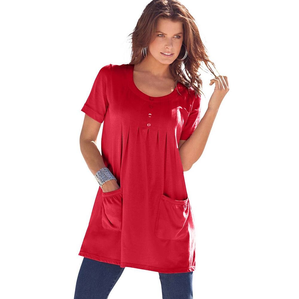 Женская туника мягкого трикотажа с двумя карманами больших размеров Roaman Roaman's, цвет Vivid Red
Женская туника мягкого трикотажа с двумя карманами больших размеров Roaman Roaman's, цвет Vivid Red