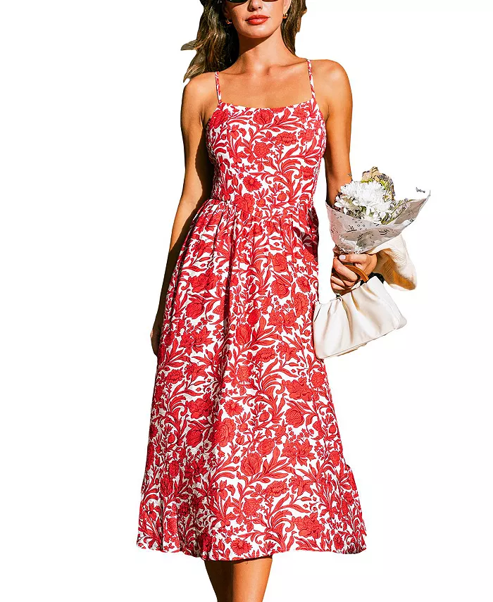 Женское пляжное платье миди с цветочным принтом Save the Date Cupshe, красный
Женское пляжное платье миди с цветочным принтом Save the Date Cupshe, красный