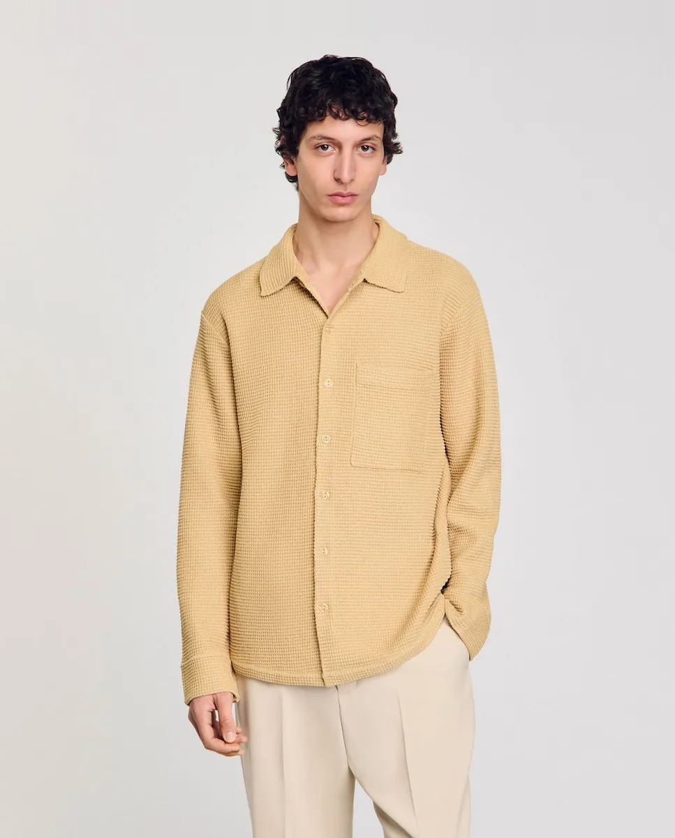 Мужская оверсайз вязаная рубашка Sandro, светло-коричневый
Мужская оверсайз вязаная рубашка Sandro, светло-коричневый