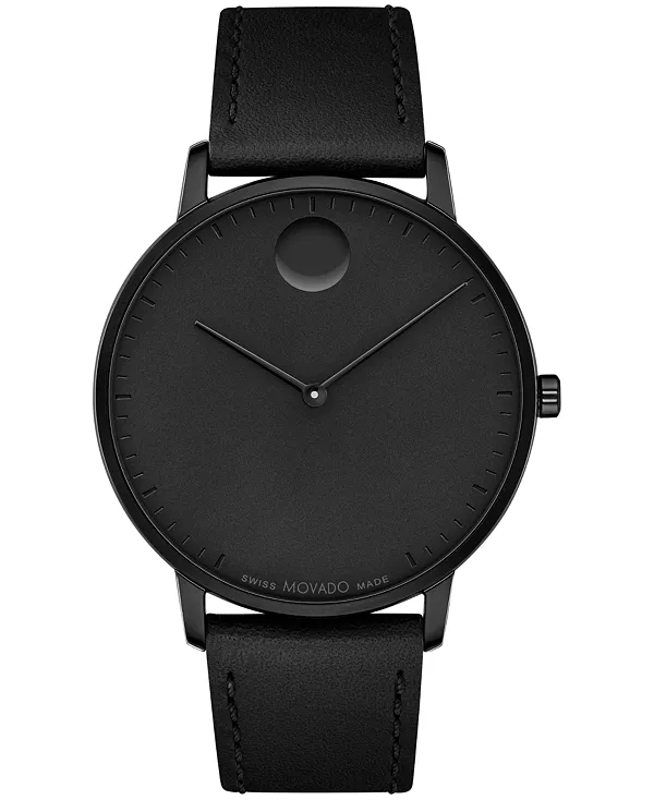 Швейцарские кварцевые часы унисекс с черным кожаным ремешком, 41 мм Movado, black
Швейцарские кварцевые часы унисекс с черным кожаным ремешком, 41 мм Movado, black