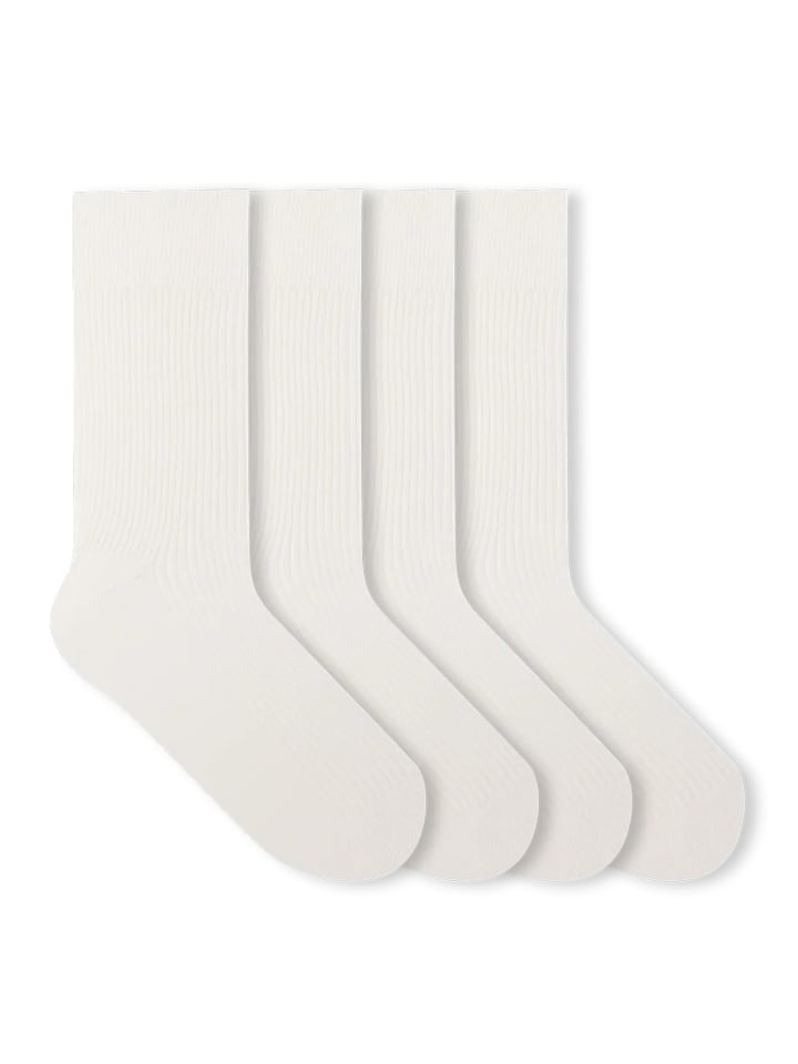 Von Jungfeld Тонкие ребристые носки оптически белого цвета
Von Jungfeld Тонкие ребристые носки оптически белого цвета